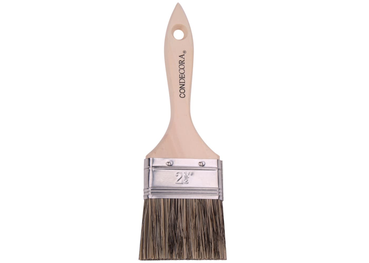 BROCHA CONDECORA 2 CERDA GRIS MANGO MADERA