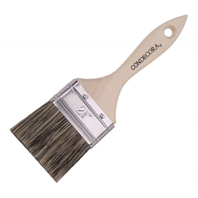 BROCHA CONDECORA 3 CERDA GRIS MANGO MADERA