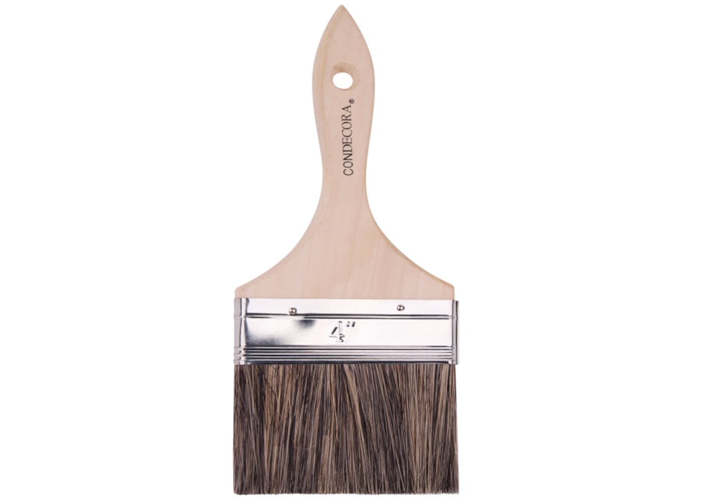 BROCHA CONDECORA 4 CERDA GRIS MANGO MADERA